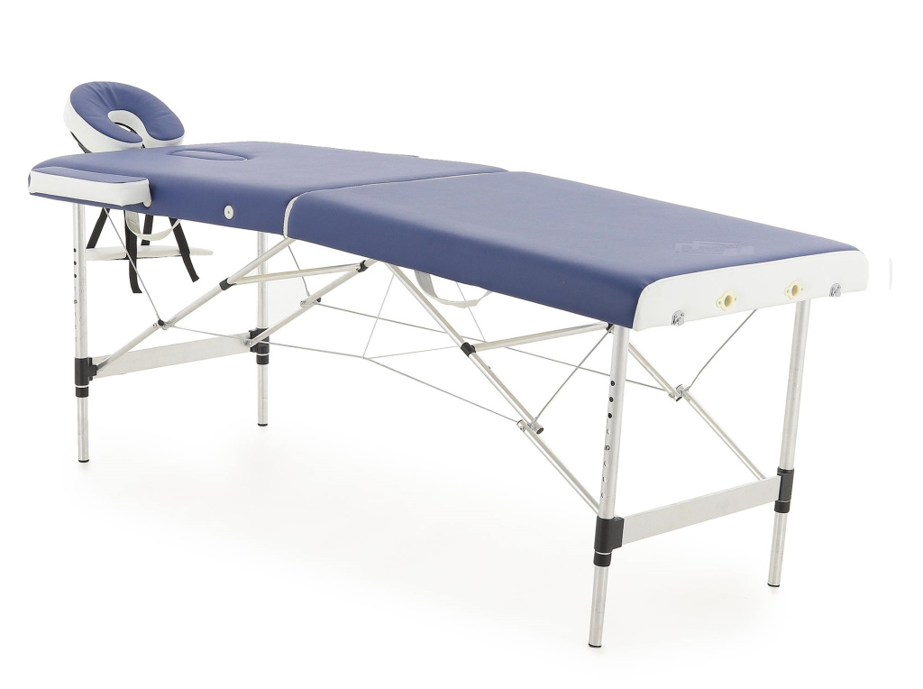 Складной массажный стол JFAL01A 2-х секционный алюминиевый