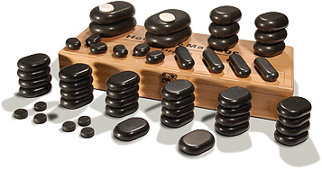 Набор массажных камней для стоунтерапии 54 штуки