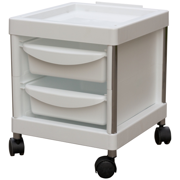 Тележка педикюрная Ларс два ящика прочный корпус