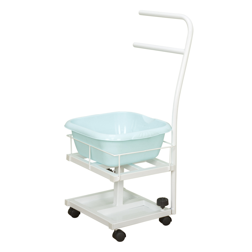 Подставка с ванной для педикюра МД 15А двухъярусная с регулировка высоты и ручки