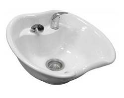 Раковина глубокая 0331 (Тюльпан) белая со сливом