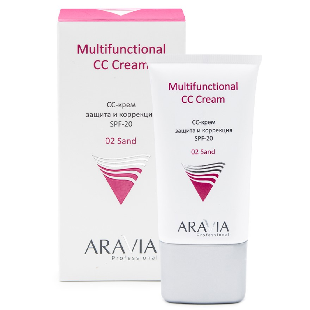 0094136d-3b97-11ea-944d-001e67fb60ab〵ARAVIA Professional, СС-крем защитный SPF-20 Multifunctional CC Cream Sand 02, 50 мл_0