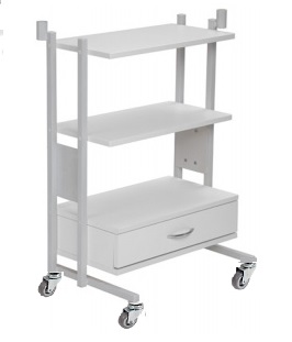Тележка косметологическая Трио с блоком розеток