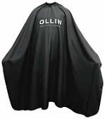 Ollin, Пеньюар для стрижки на крючках чёрный, 160х145 см