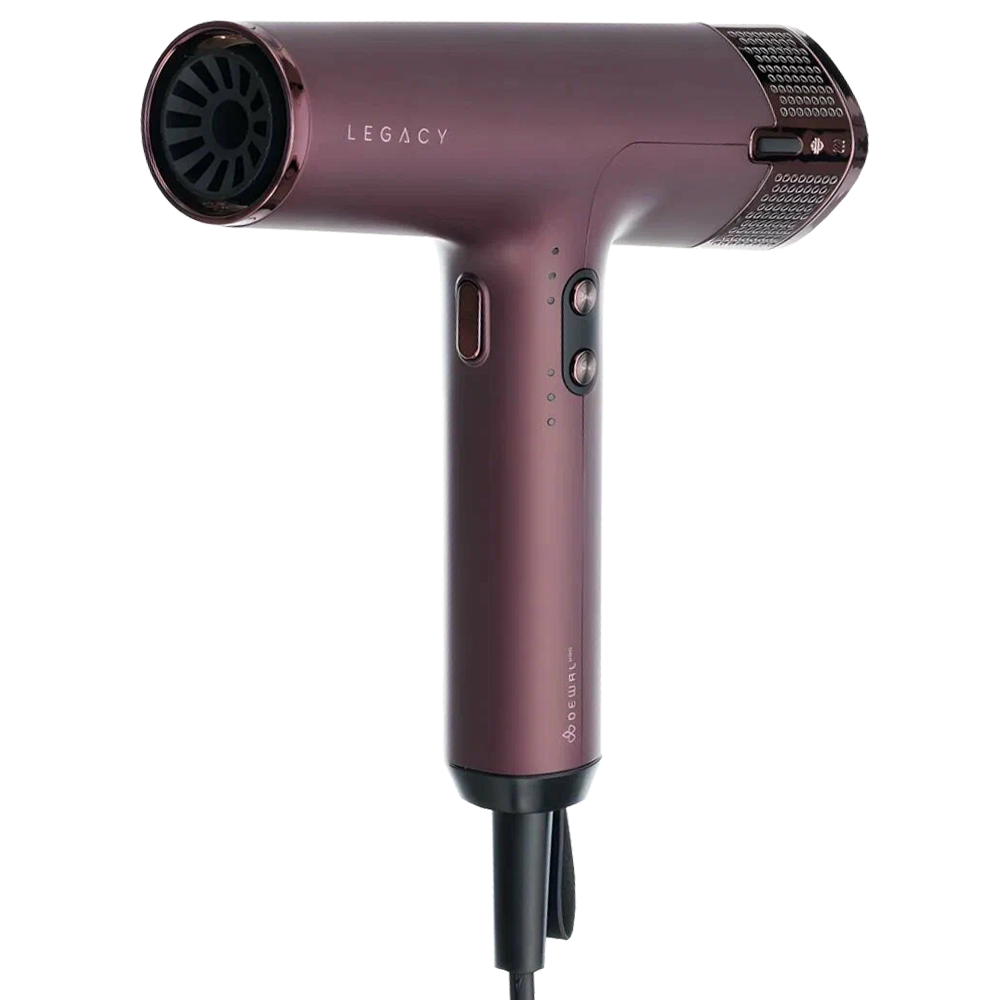 DEWAL, Фен PRO LEGACY, бордо, 1700W, бесщеточный мотор, ионизация, 2 насадки + диффузор, провод 3 м