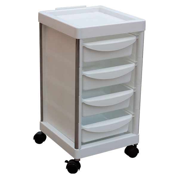 Тележка педикюрная Ларс 4 ящика прочный пластик выводится из ассортимента