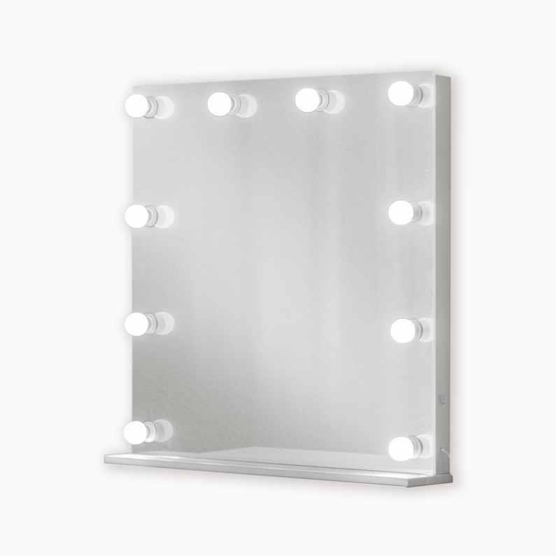 Зеркало для визажиста парикмахера гримера Лайт плюс с LED подсветкой и полочкой