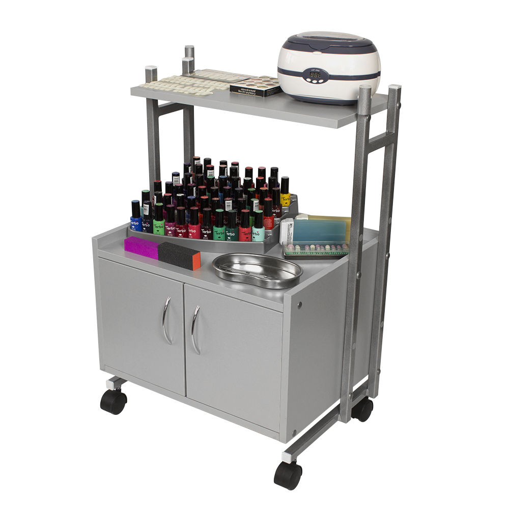 Тележка косметологическая МД 108 серебро