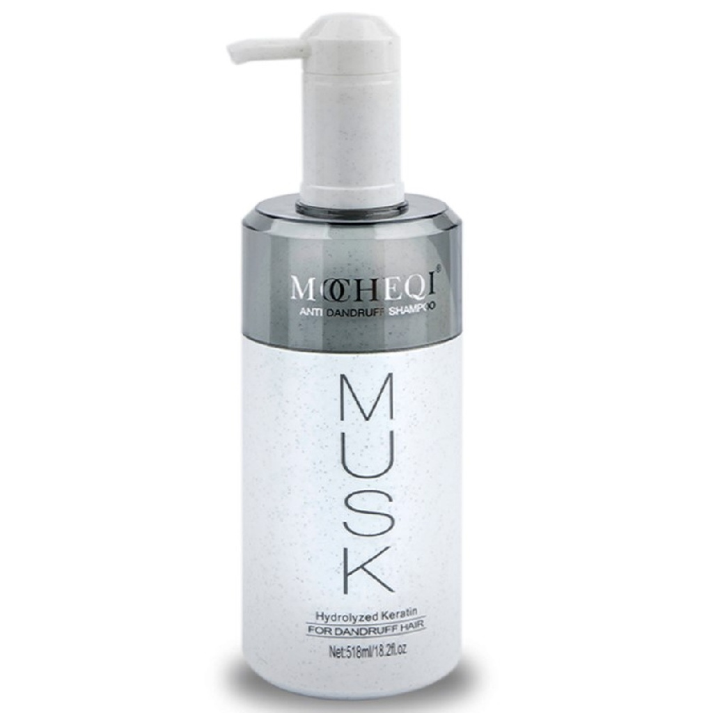 19013cd5-b78e-11ea-9718-001e67fb60ab〵MOCHEQI Musk, Шампунь против перхоти с кератином и маслом жожоба Shampoo Anti Dandruf, 518 мл_2 (1)