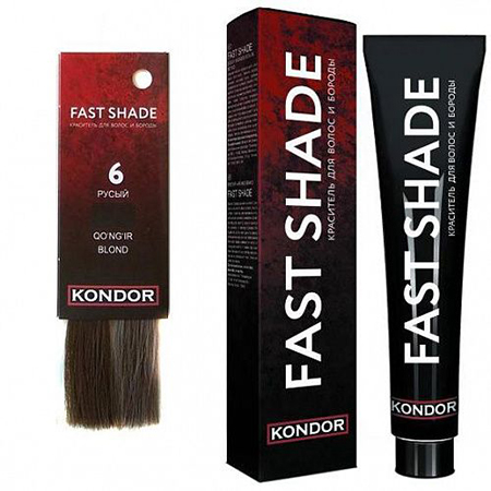 394990 KONDOR «FAST SHADE» Краситель для волос и бороды, тон 6 - русый 60мл