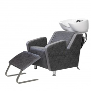 Парикмахерская мойка Флоренс Lux с глубокой раковиной и подставкой под ноги