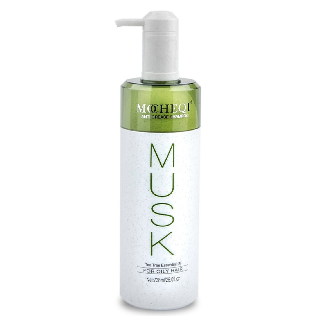 c7b58019-b78d-11ea-9718-001e67fb60ab〵MOCHEQI Musk, Шампунь для жирных волос с кератином и маслом чайного дерева Anti Grease, 738 мл_1 (1)