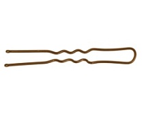 DEWAL, Шпильки коричневые, волна 45 мм, на блистере, 60 шт.
